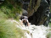 Da Carona al Pizzo del Becco (2507 m.) per via ferrata, con discesa dal Passo di Sardegnana, Lago Colombo e Laghi Gemelli il 25 agosto 2009 -  FOTOGALLERY